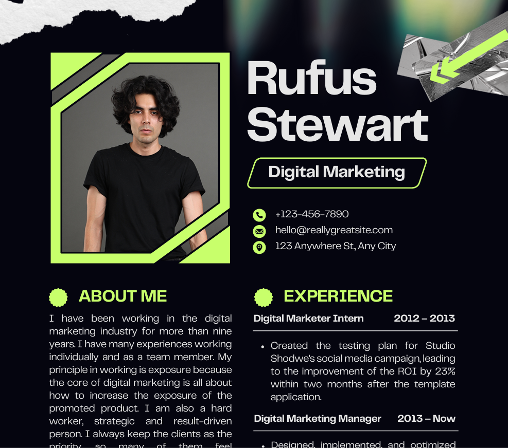Elegant Minimal CV Template