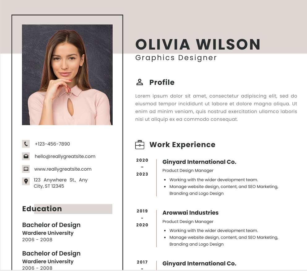 Bold Statement CV Template