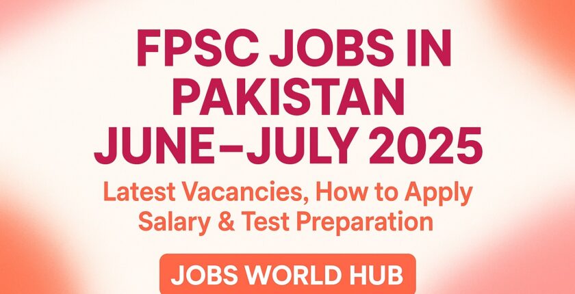 FPSC Jobs – June–July 2025