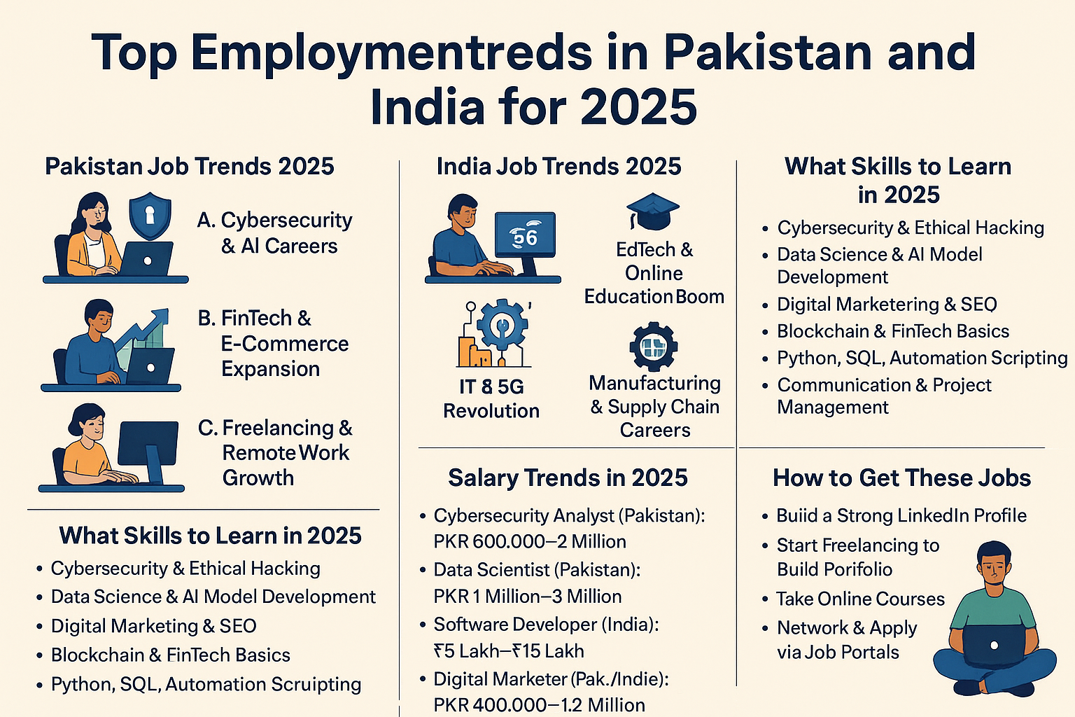 Top Employment Trends in Pakistan and India
