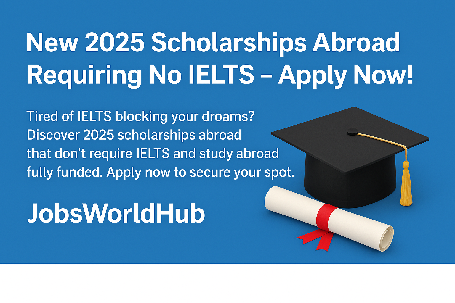 New 2025 Scholarships Abroad Requiring No IELTS – Apply Now!