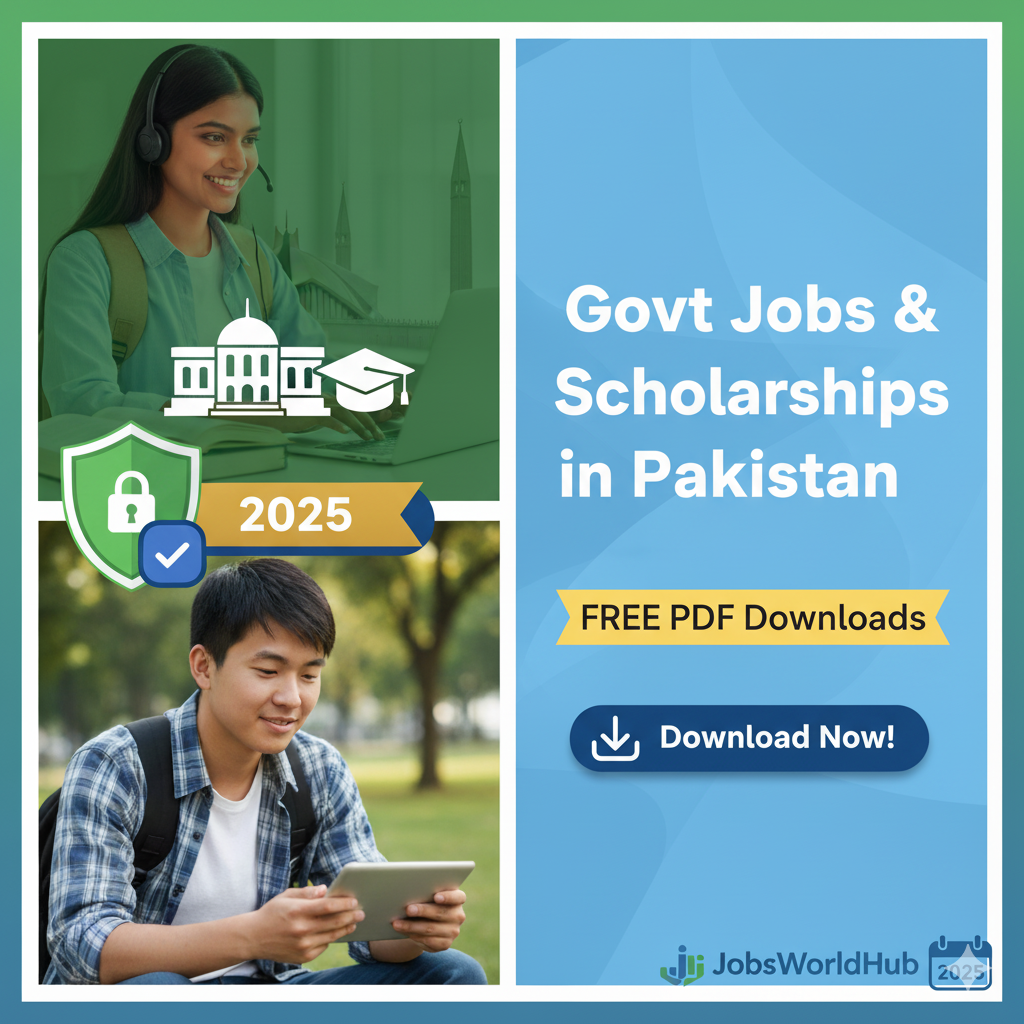 Govt Jobs & Scholarships in Pakistan 2025