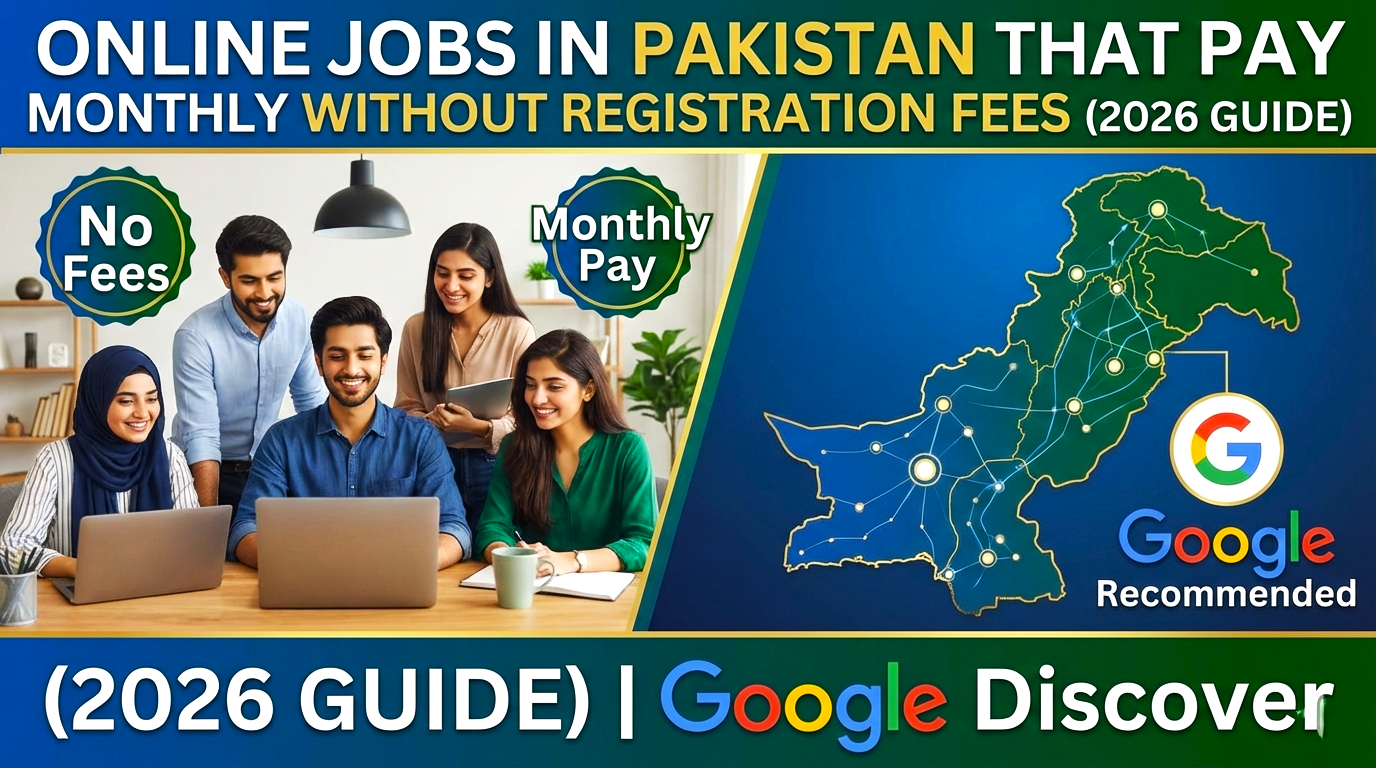 Online Jobs in Pakistan That Pay Monthly Without Registration Fees (2026 Guide)