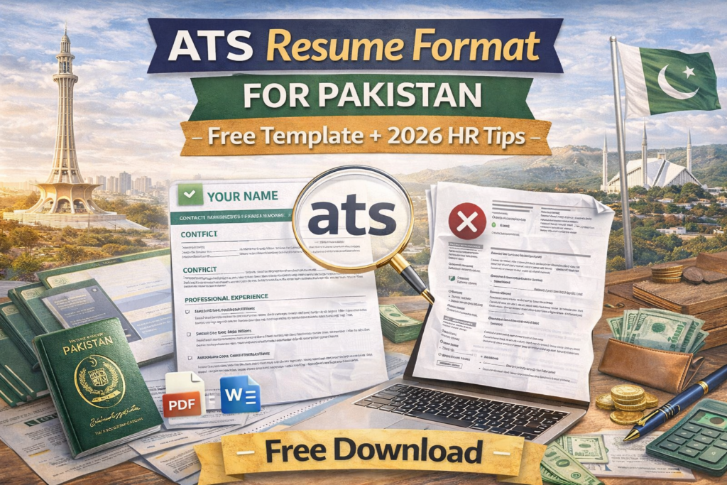 ATS Resume Format for Pakistan Free Template + 2026 HR Tips